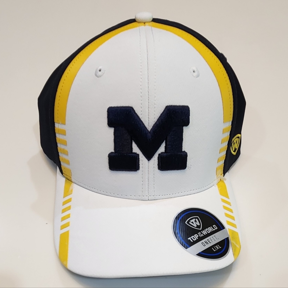 MICHIGAN WOLVERINES|Top Of The World One Fit L/XL Low Profile Hat|Navy Blue UB